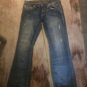 Mens Rock Revival Jeans 36x30